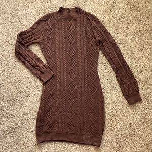 Open back high neck boutique sweater dress size S